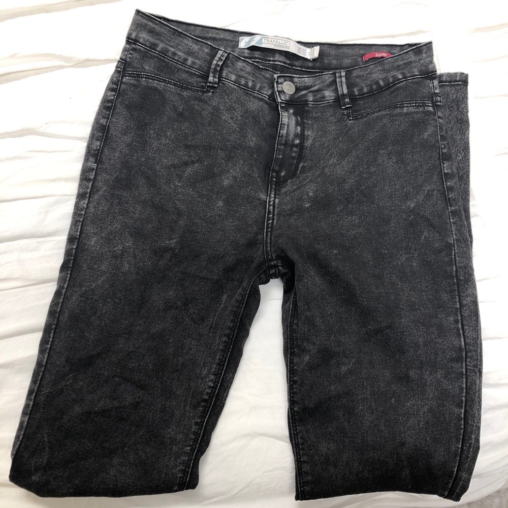 Zara Trafaluc Gray Acid Wash Jegging